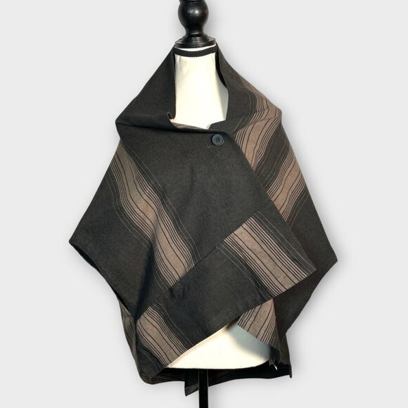 m_mefu Jackets & Blazers - M_MEFU Asymmetric Poncho Jacket Japan Sz 40 (US L) Minimalist Modern